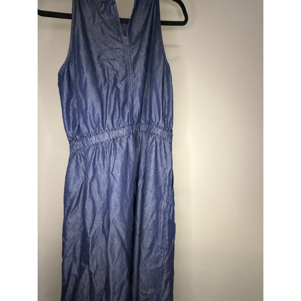 New York & Company Size L Denim Dress Long Maxi - Picture 7 of 7